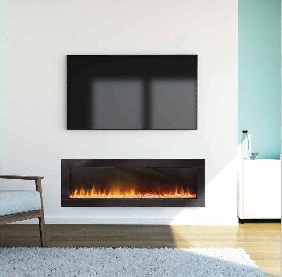 Ambe Linear 50 Electric Fireplace, Electric Wall Mounted Fireplace Australia