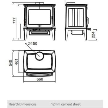 Hergom E-30M Fresstanding Wood Fireplace - Image 3